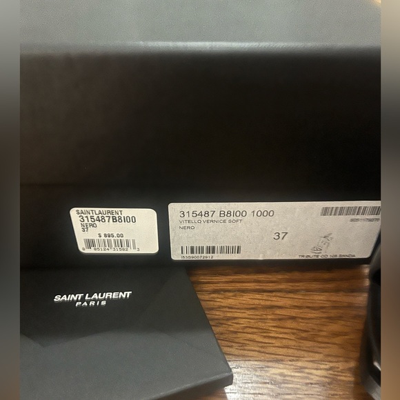 Saint Laurent Tribute T-Strap Platform Sandal - Picture 13 of 13